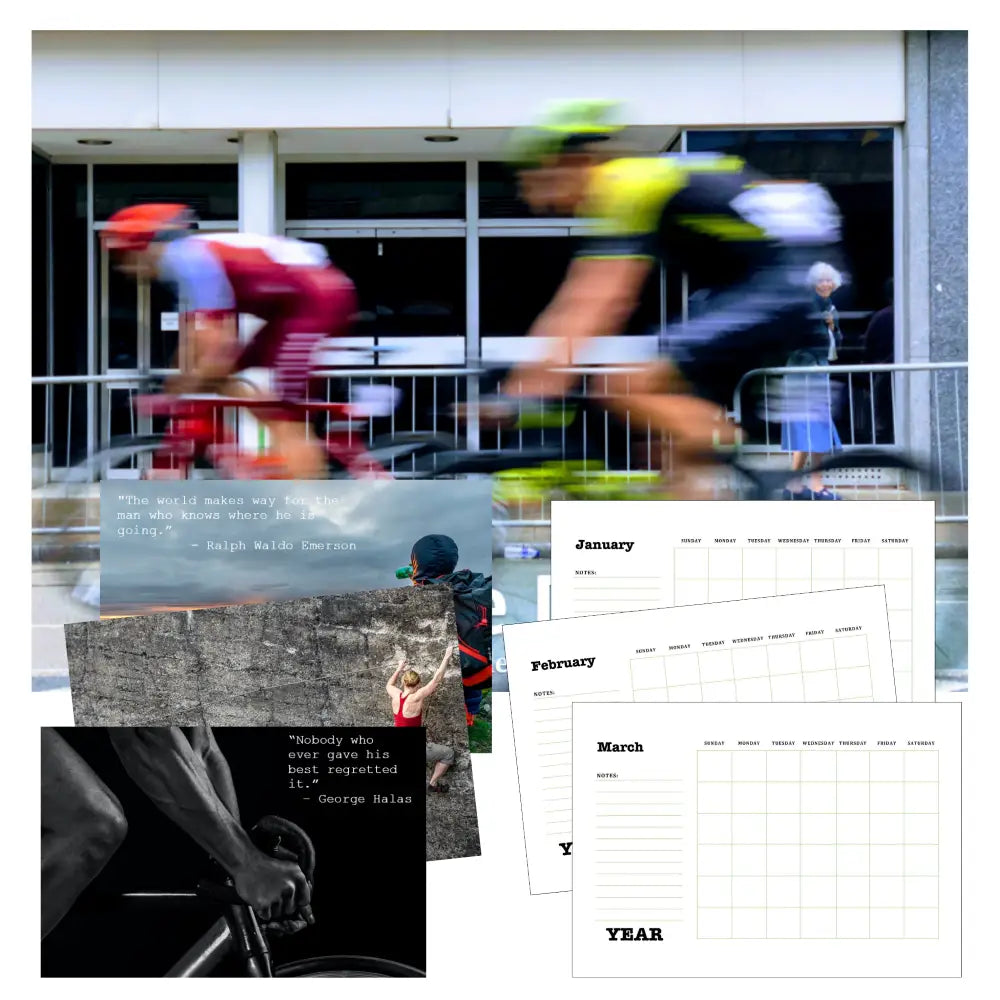going the distance motivational plr calendar