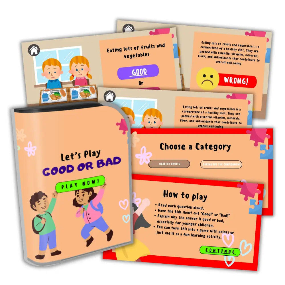 Good Or Bad Kid’s Game- Plr Rights Printable Journals