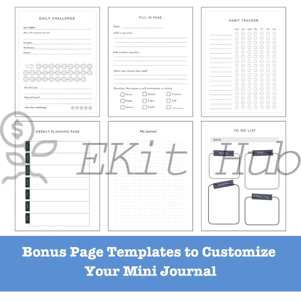 Gratitude Journal Canva Template - Mini Plr Templates