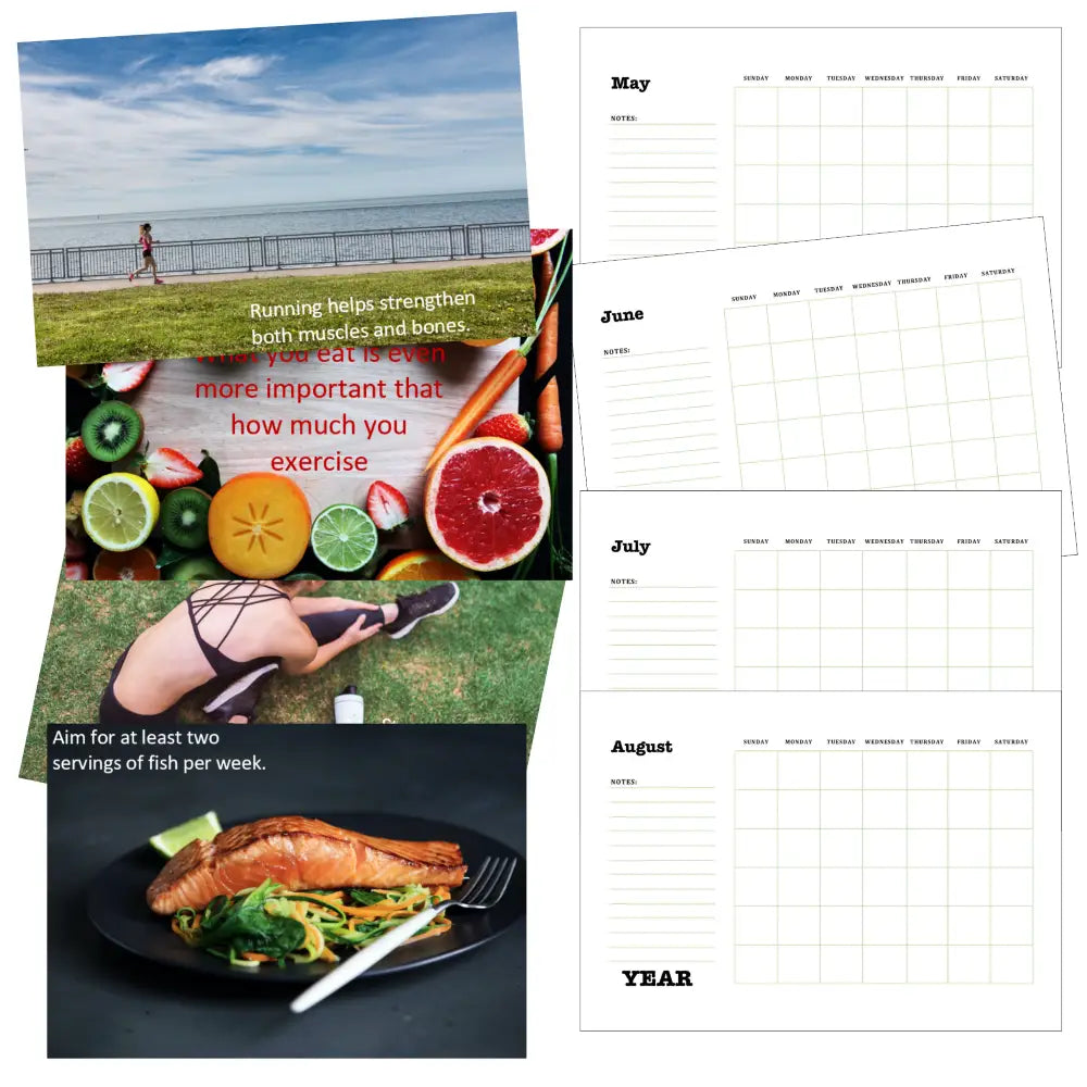 healthy you printable plr calendar
