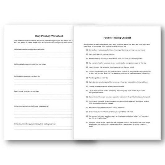 How To Put More Daily Positivity Into Your Life Checklist And Worksheet Printable Worksheets