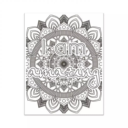 I Am Amazing Personal Development Plr Coloring Page - Inspirational Content With Private Label