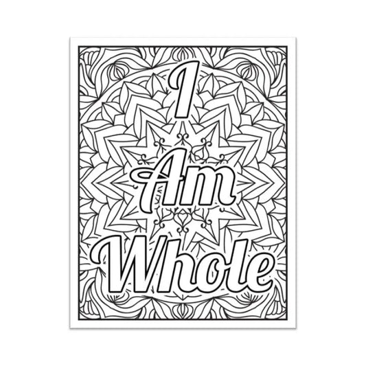 i am whole printable plr coloring page