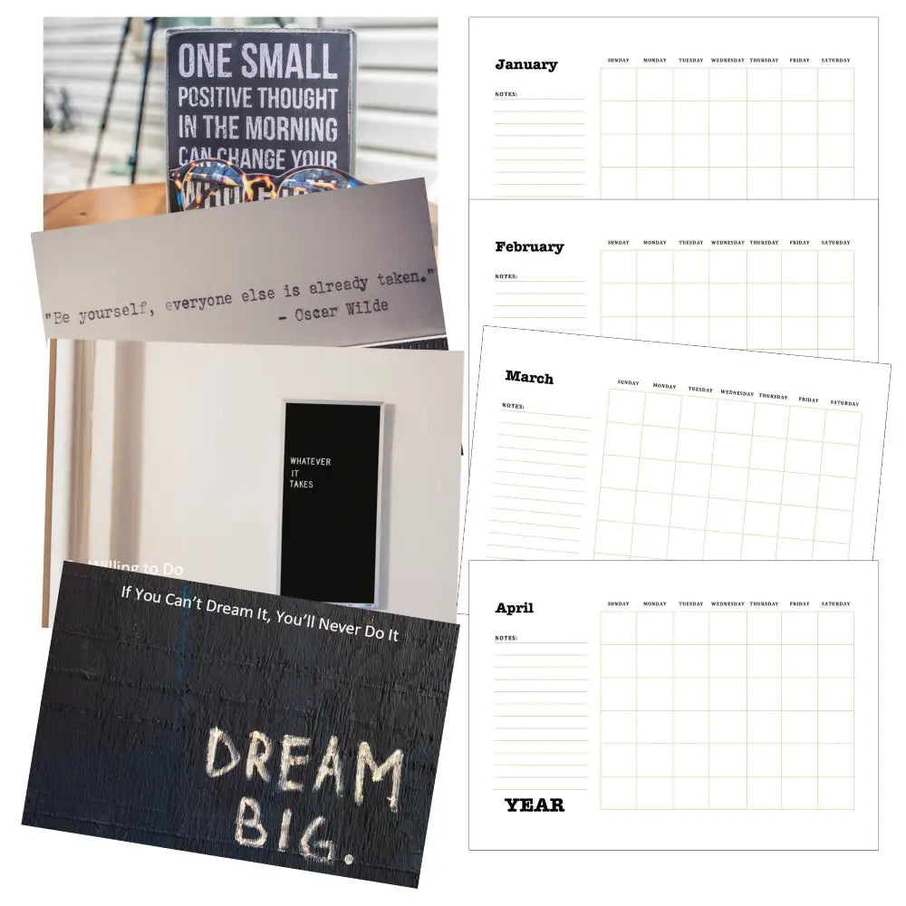 inspirational printable calendar plr