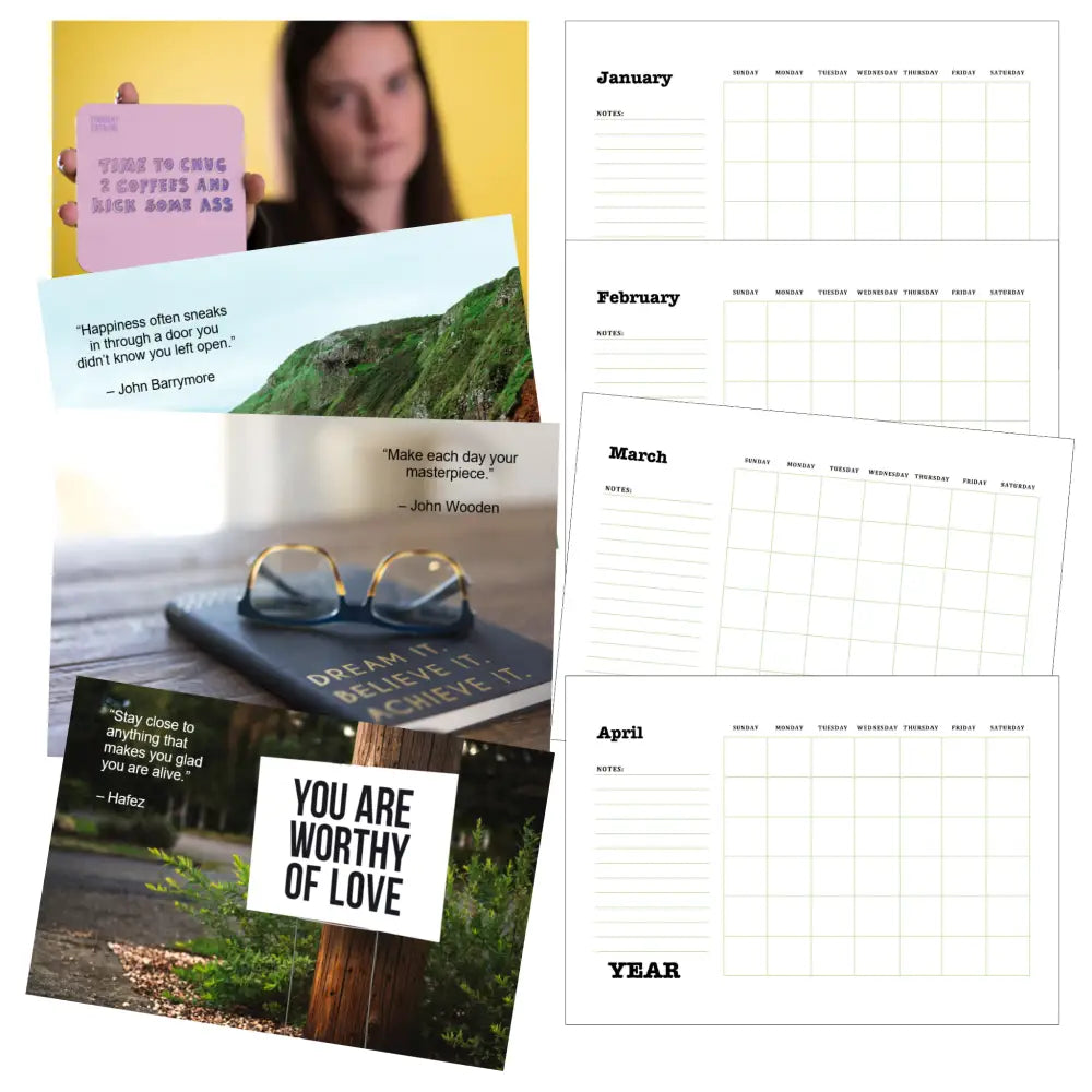 inspirational printable calendar plr