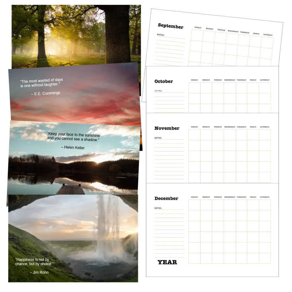 inspirational printable calendar plr
