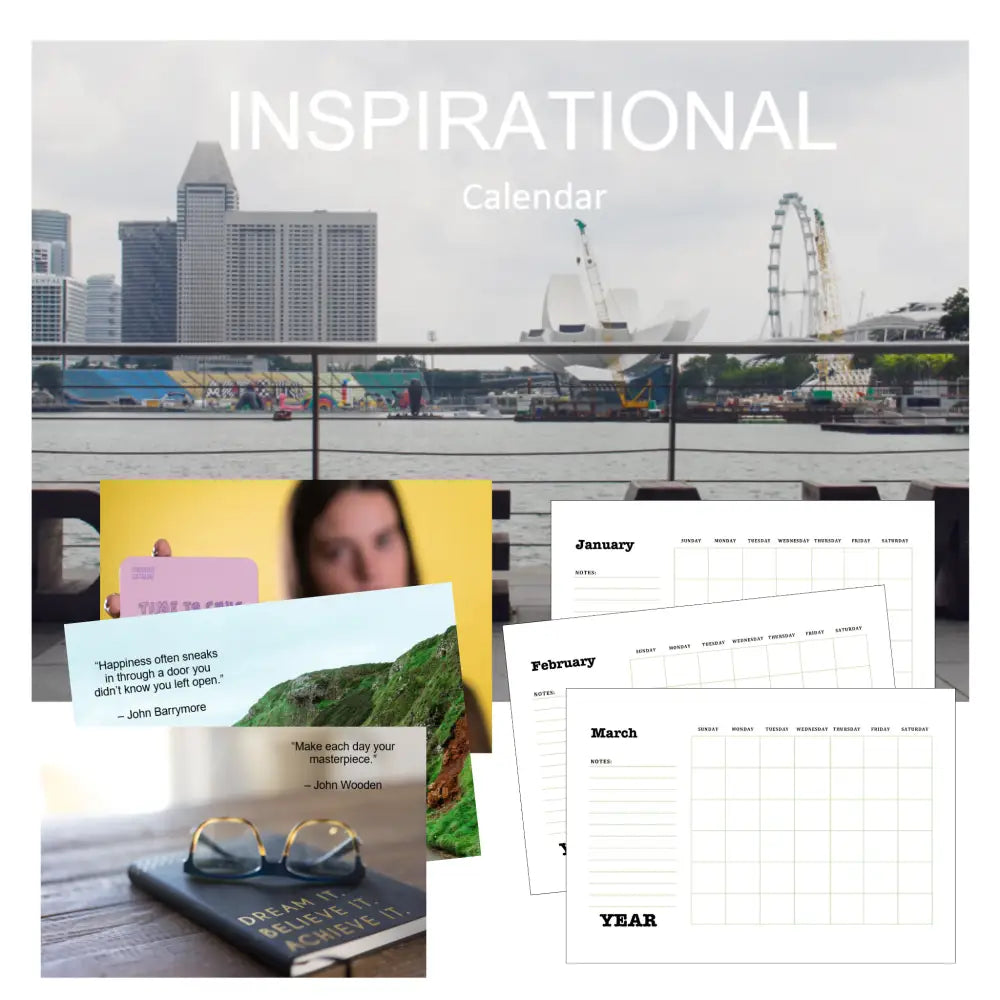 inspirational printable calendar plr