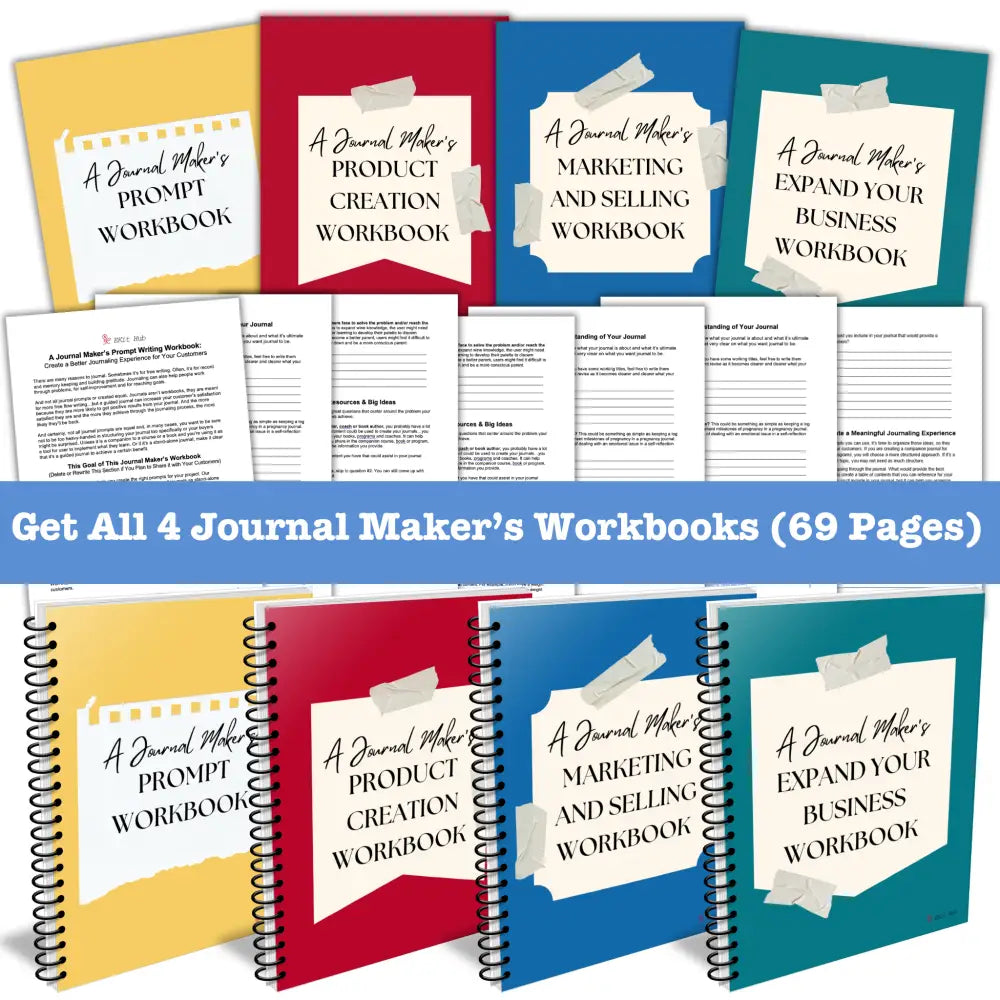 Journal Maker’s Workbook Bundle - Customizable With Plr Rights Business Templates
