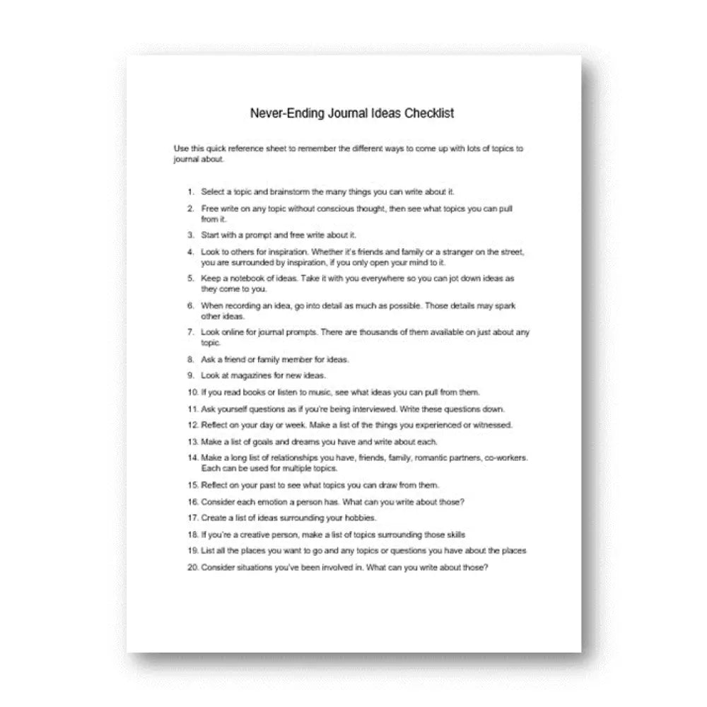Journaling ideas ckl plr