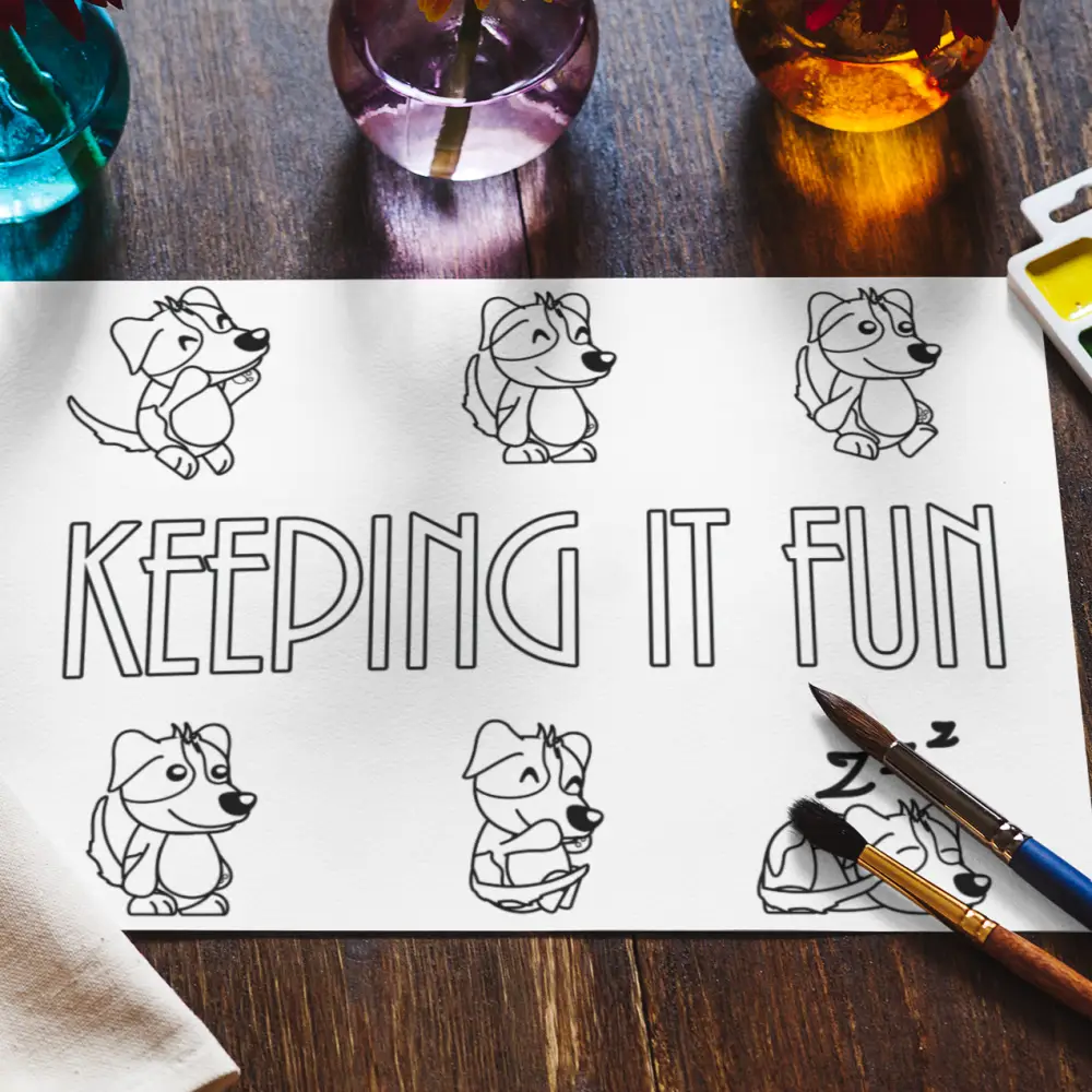 keeping it fun coloring page plr