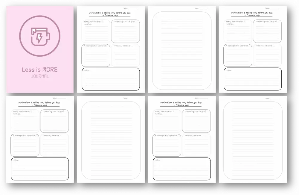 less is more plr journal