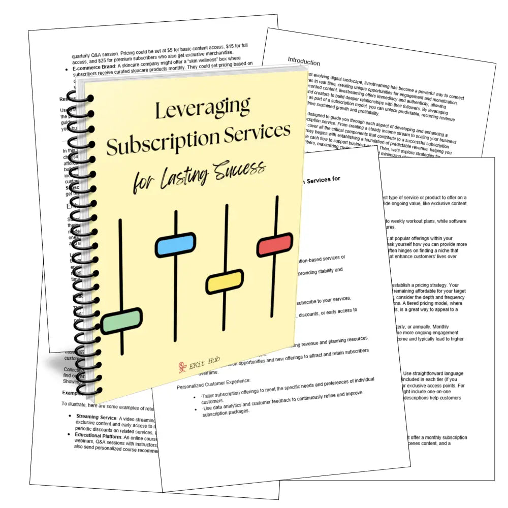 Leveraging Subscription Services For Success Guide + Templates Business