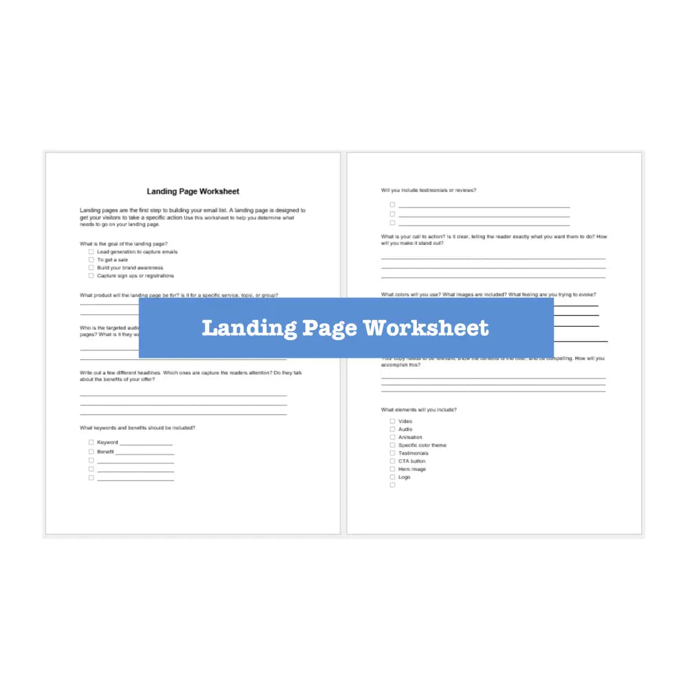 List Building From Scratch Worksheets Checklists And Guide Business Templates