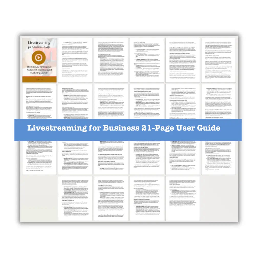 Livestreaming For Business Guide + Templates