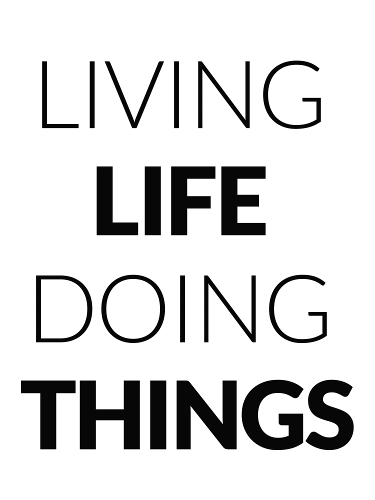 Living Life Doing Things Plr Poster Graphic - For Print-On-Demand Wall Art And More Printable