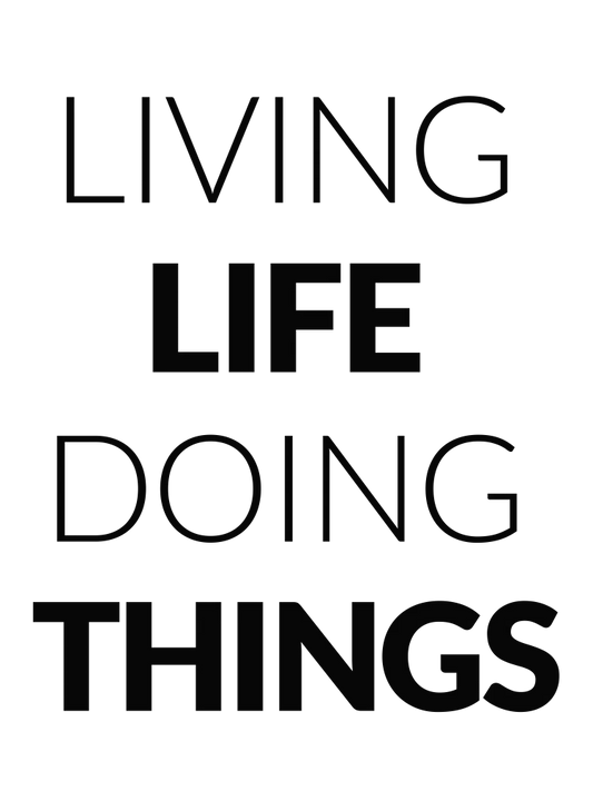 Living Life Doing Things Plr Poster Graphic - For Print-On-Demand Wall Art And More Printable
