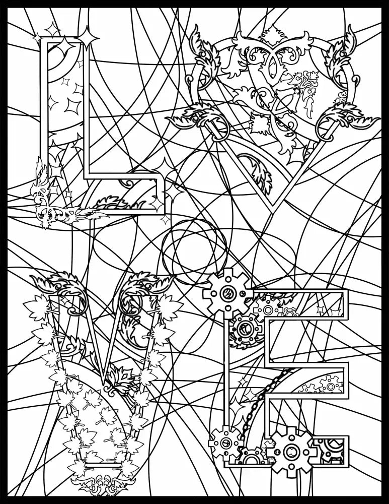 Love Beautiful Plr Coloring Page - Inspirational Content With Private Label Rights Pages