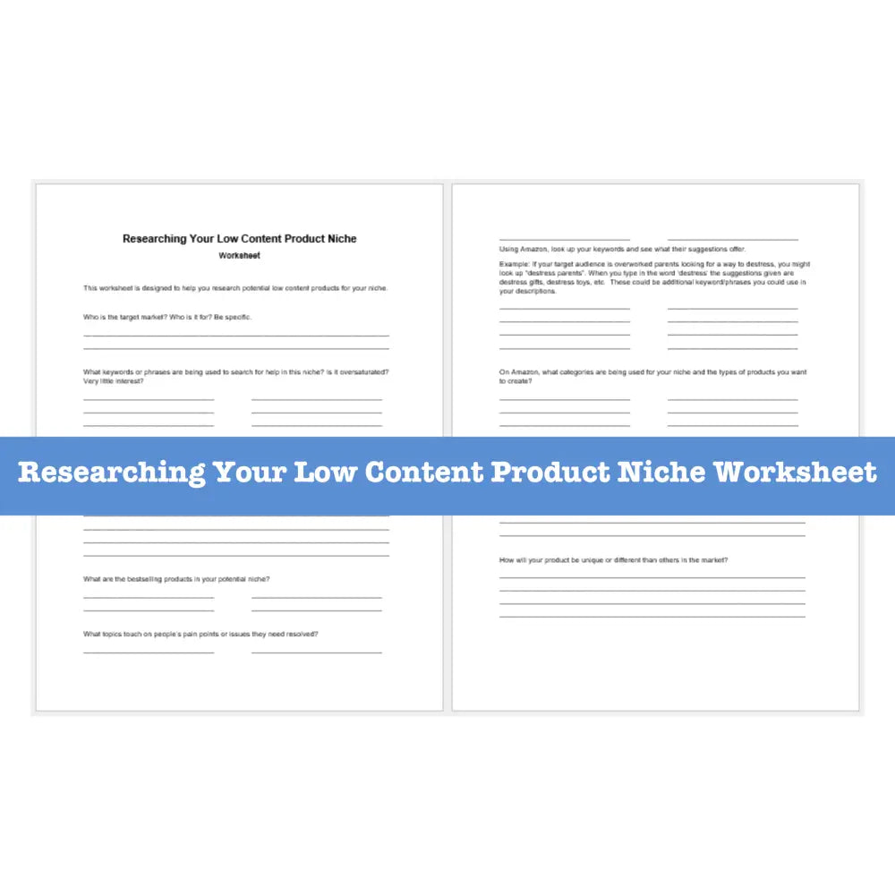 Low Content Product Creation Guide + Checklists Pack Business Templates