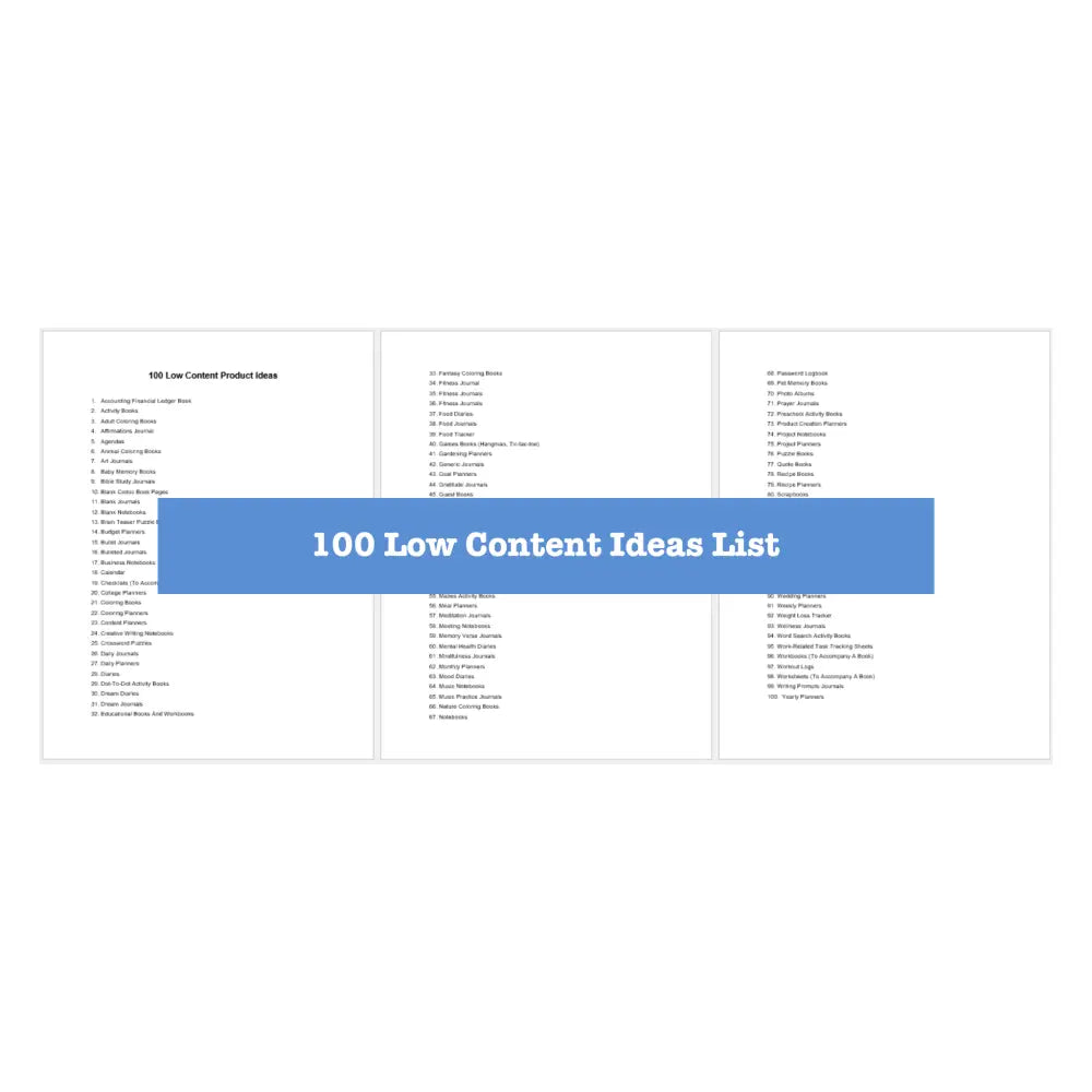 Low Content Product Creation Guide + Checklists Pack Business Templates
