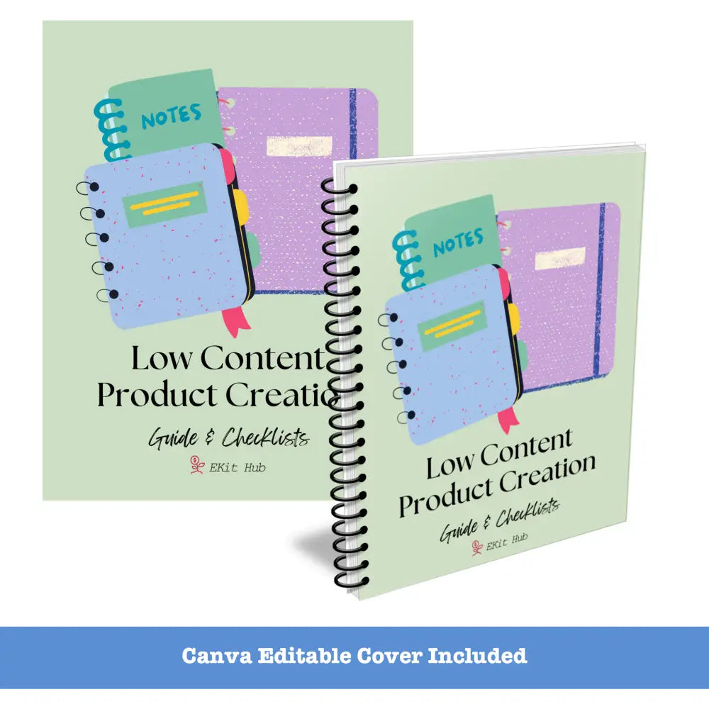 Low Content Product Creation Guide + Checklists Pack Business Templates