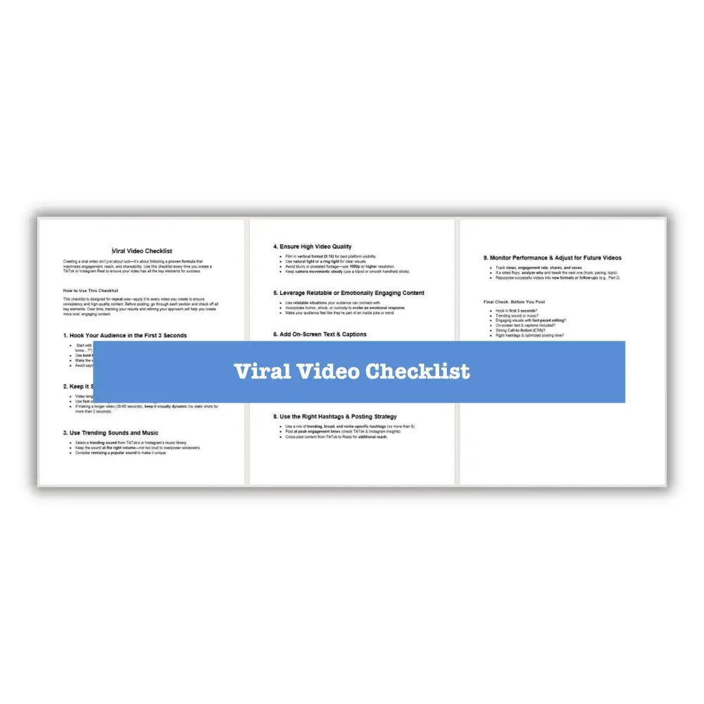 Master TikTok and Reels: The Secrets to Viral Marketing Success Guide + Templates Business Templates
