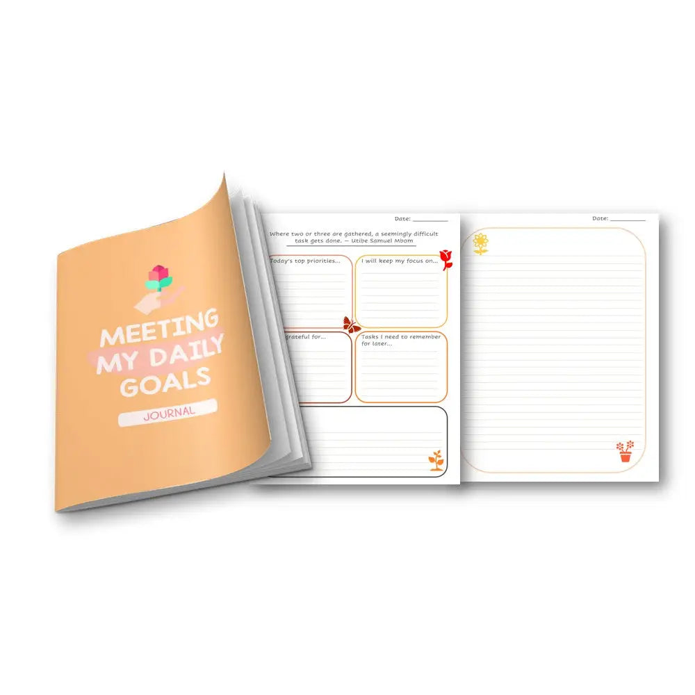 Meeting My Daily Goals Printable Journal Plr Journals