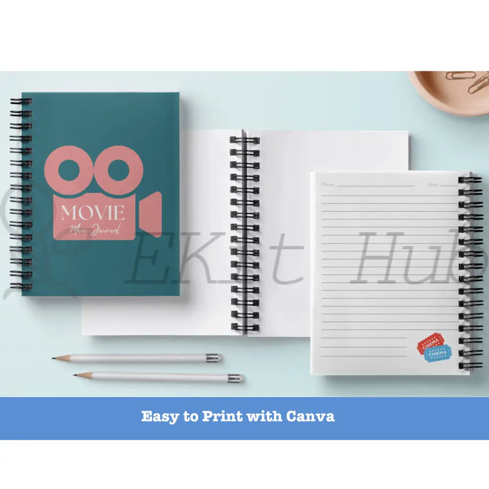 Movie Journal Template - Canva Mini Plr Templates