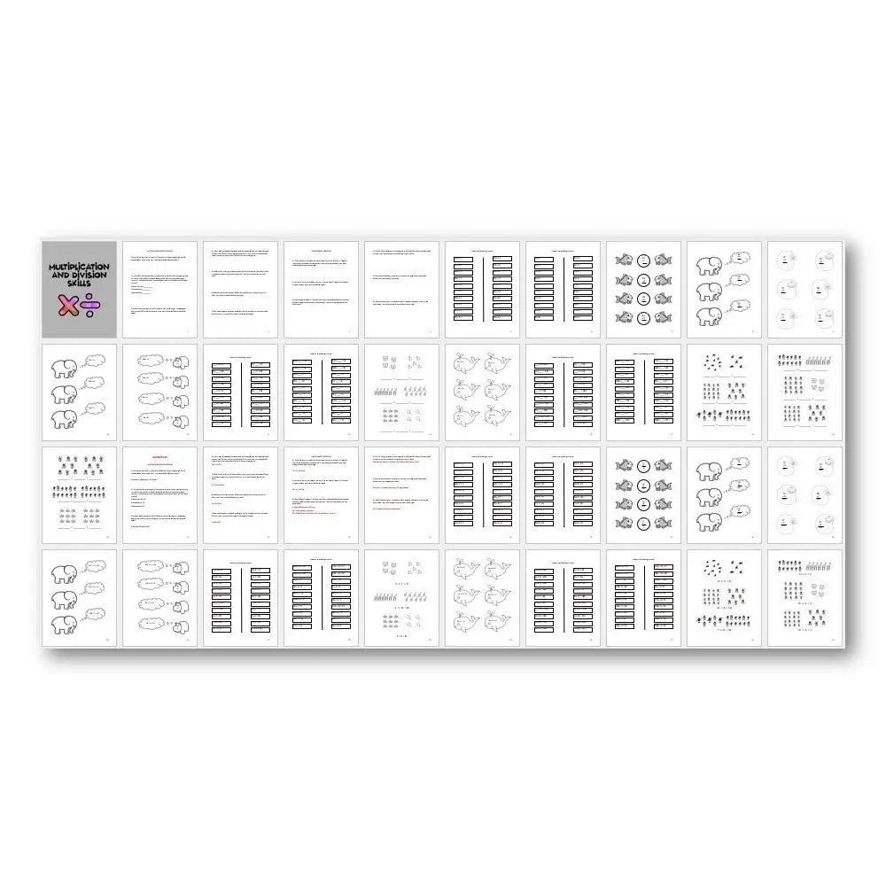 ’Multiplication & Division Problems’ Kid’s Workbook - Plr Printable Journals