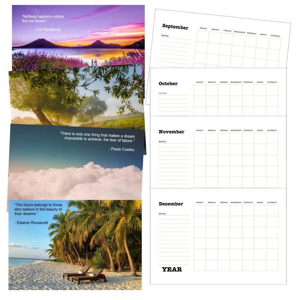 my dream life printable calendar plr