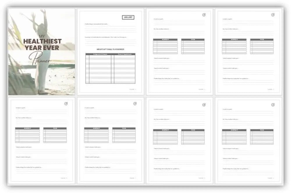 My Healthiest Year Ever PLR Planner