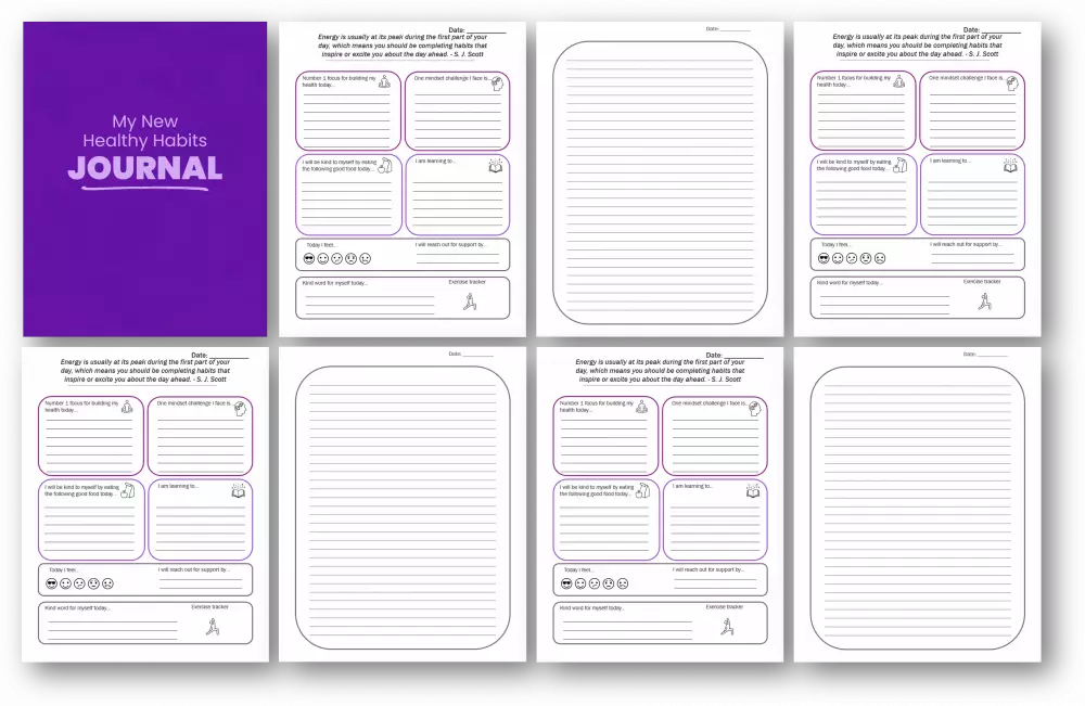 my new healthy habits private label rights journal