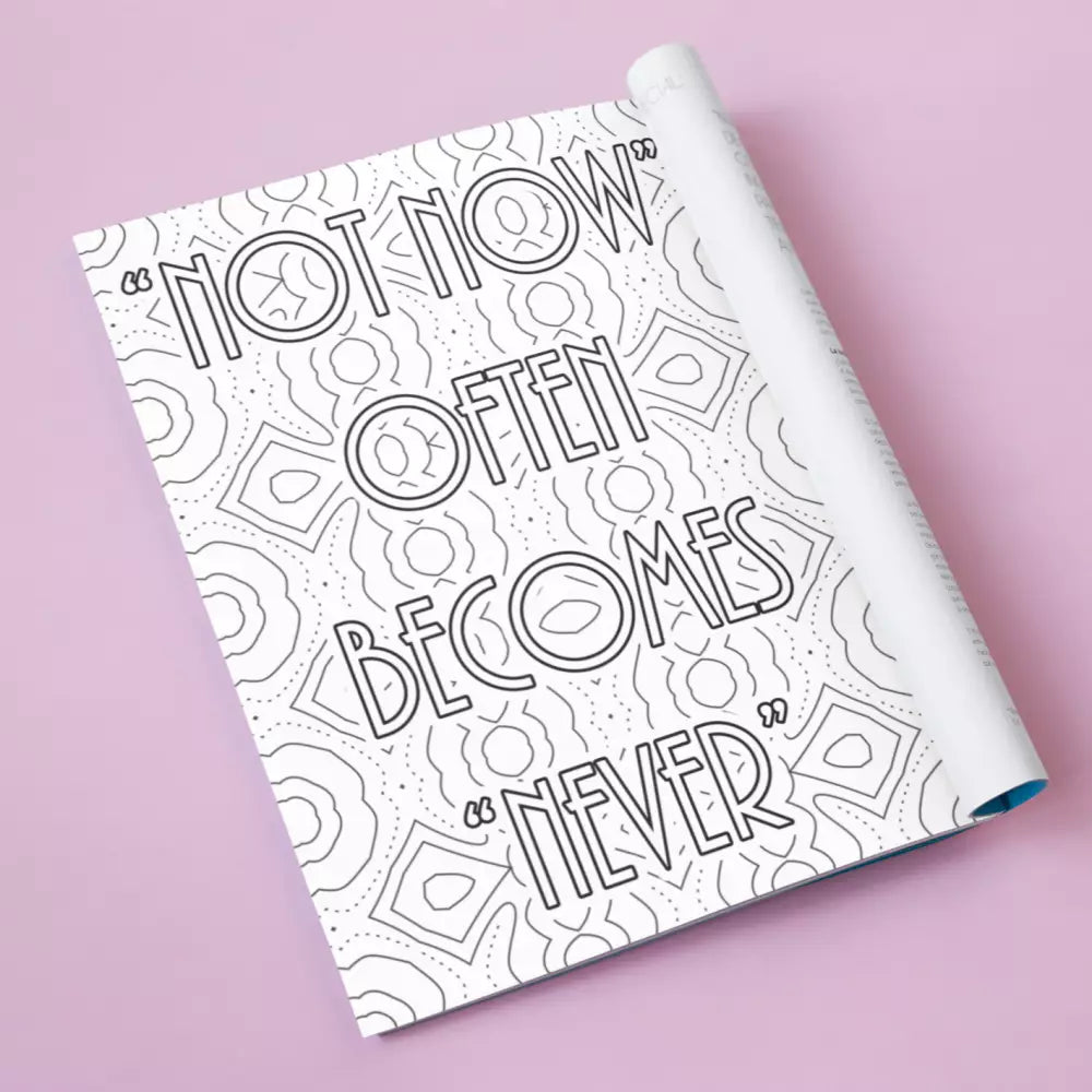procrastination coloring page plr