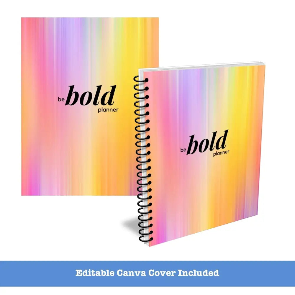 On Sale - ’Be Bold’ Creativity Plr Planner Printable Planners