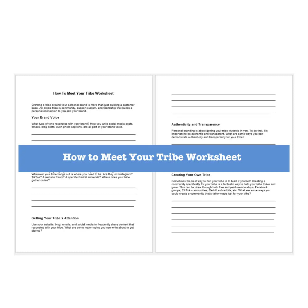 Personal Branding Guide And Worksheets Business Templates