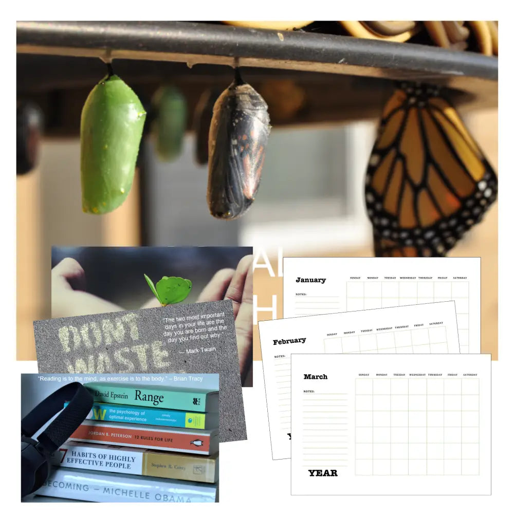 personal growth printable calendar plr