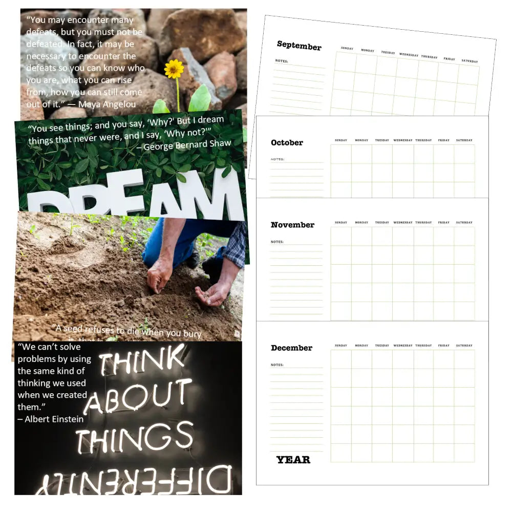 free personal growth calendar plr