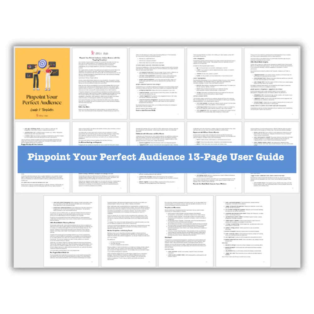 Pinpoint Your Perfect Audience Guide + Templates Business