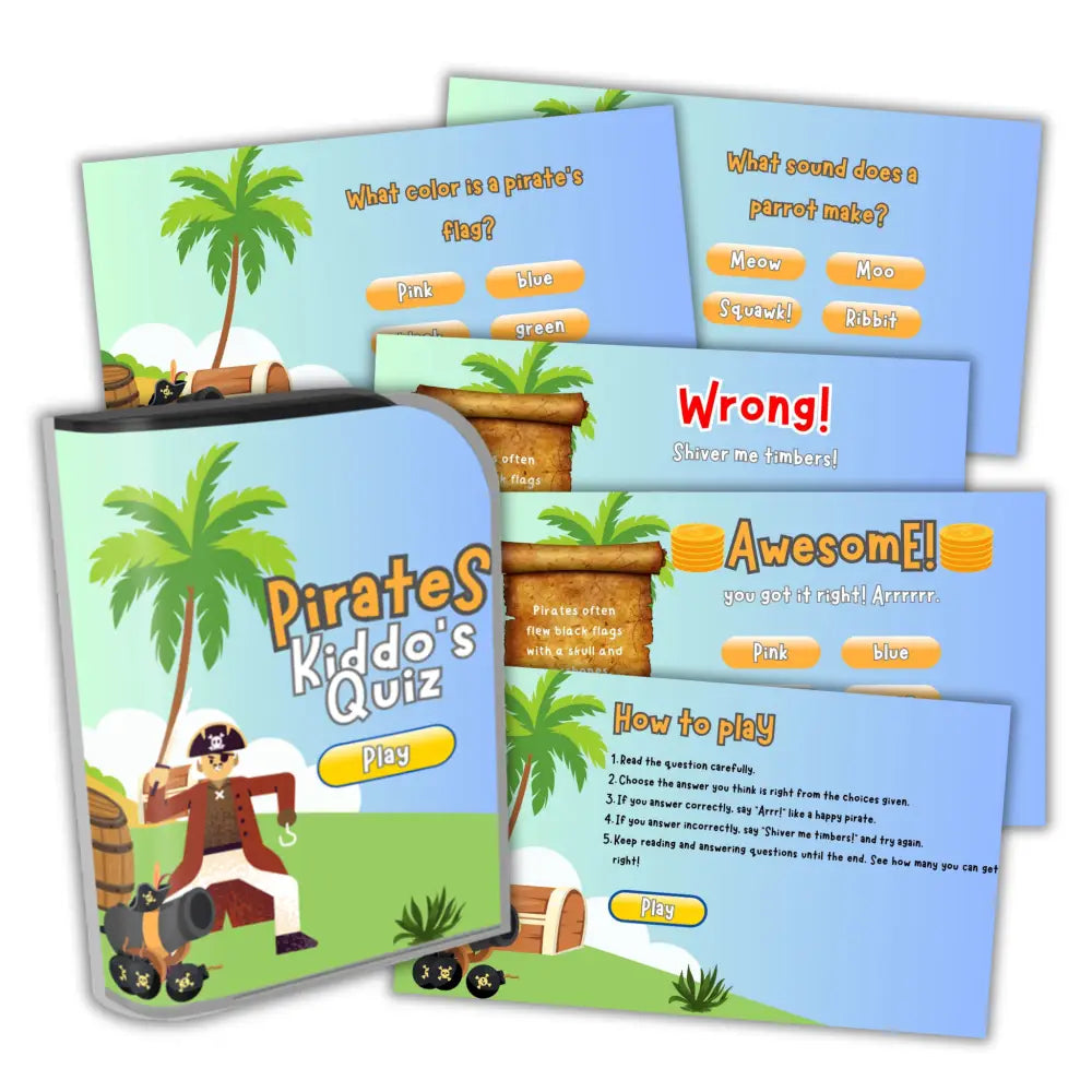 Pirate Quiz Kid’s Game- Plr Rights Printable Journals