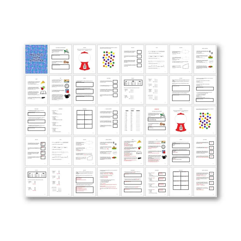 ’Practical Math Activities’ Kid’s Workbook - Plr Printable Journals