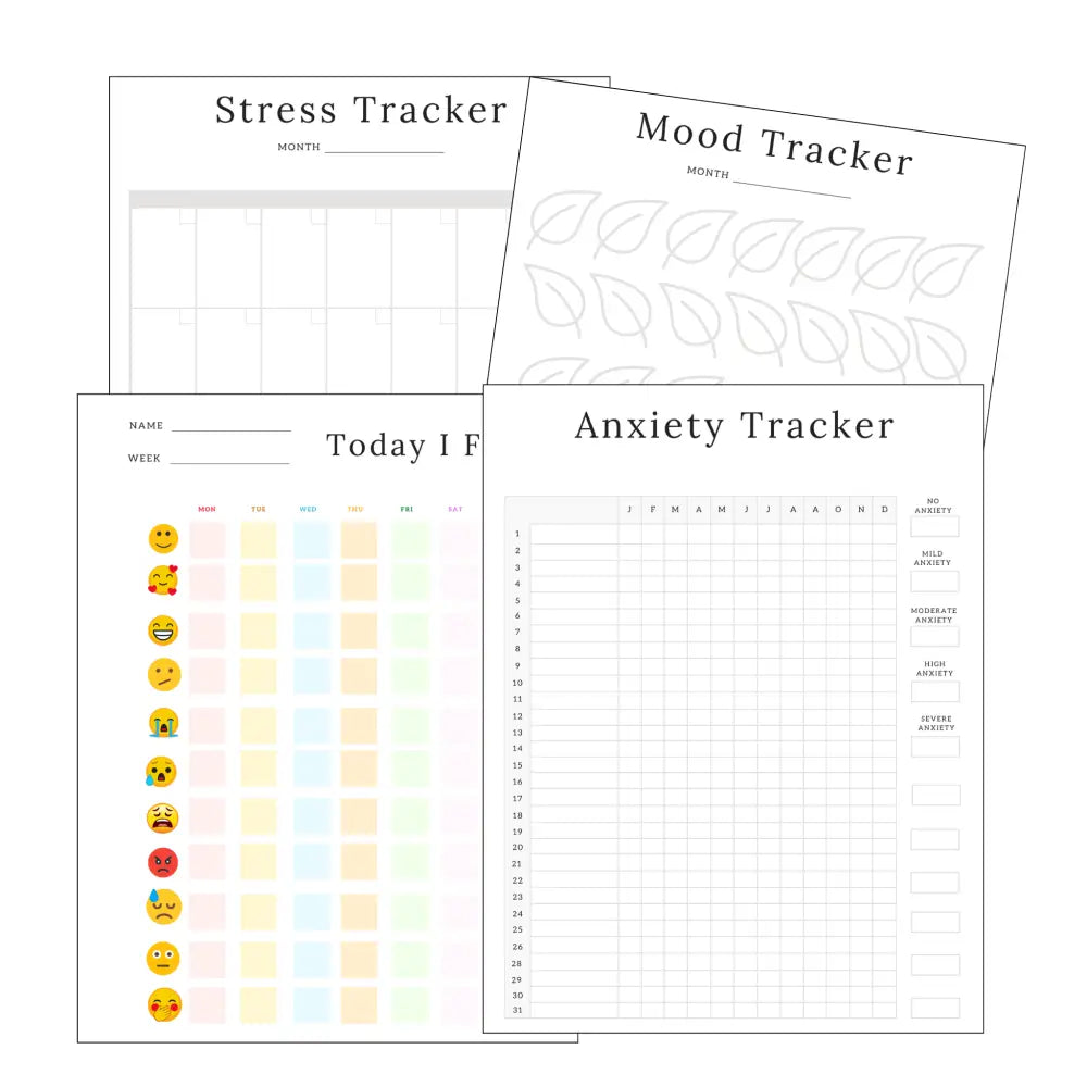 Premium Mood Tracking Planner - Plr With Canva Template Printable Planners