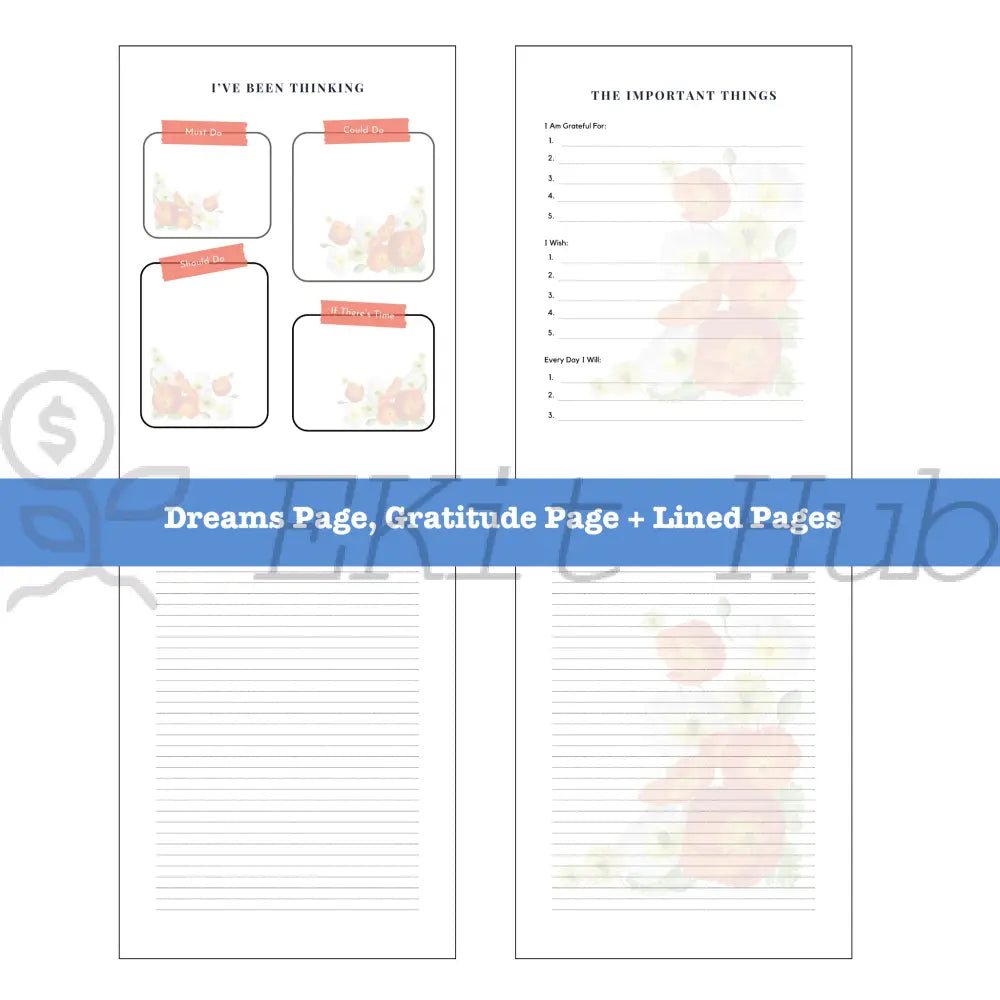 Printable Journal For Women - Canva Plr Templates