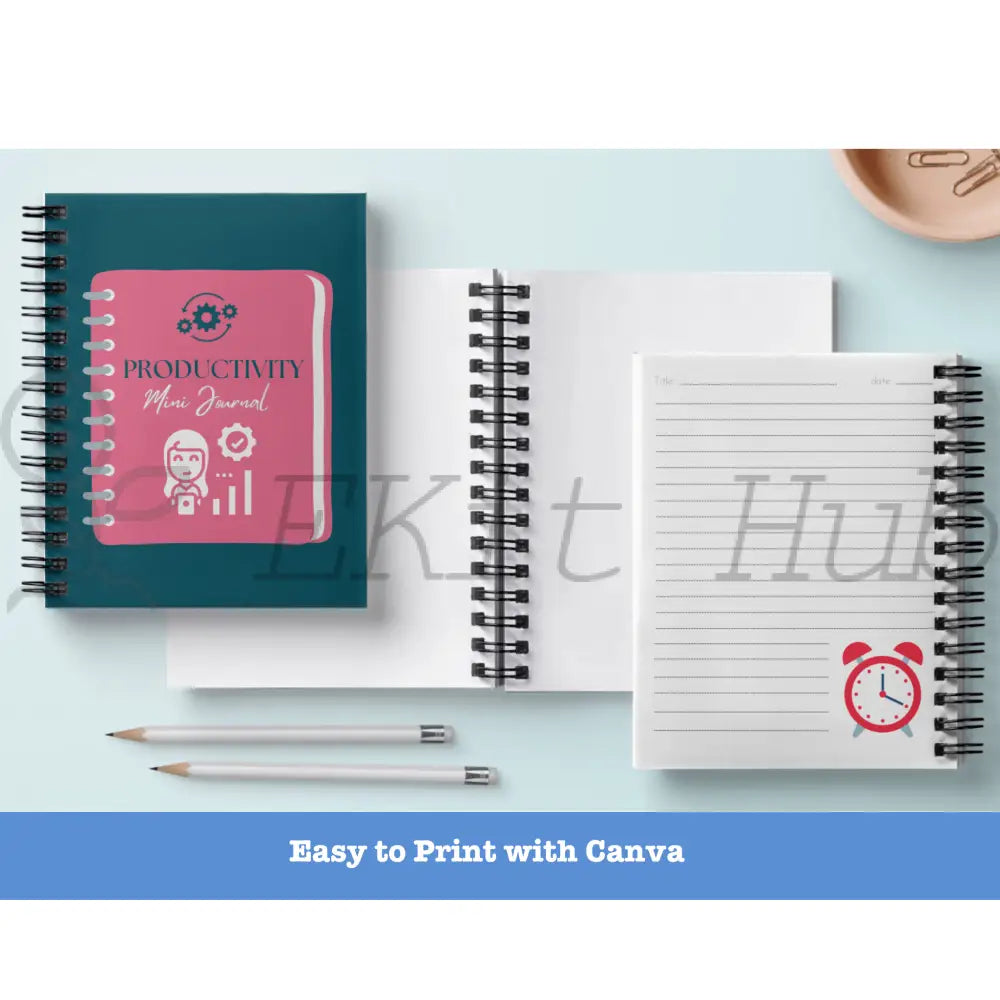 Productivity Journal Template - Canva Mini Plr Templates