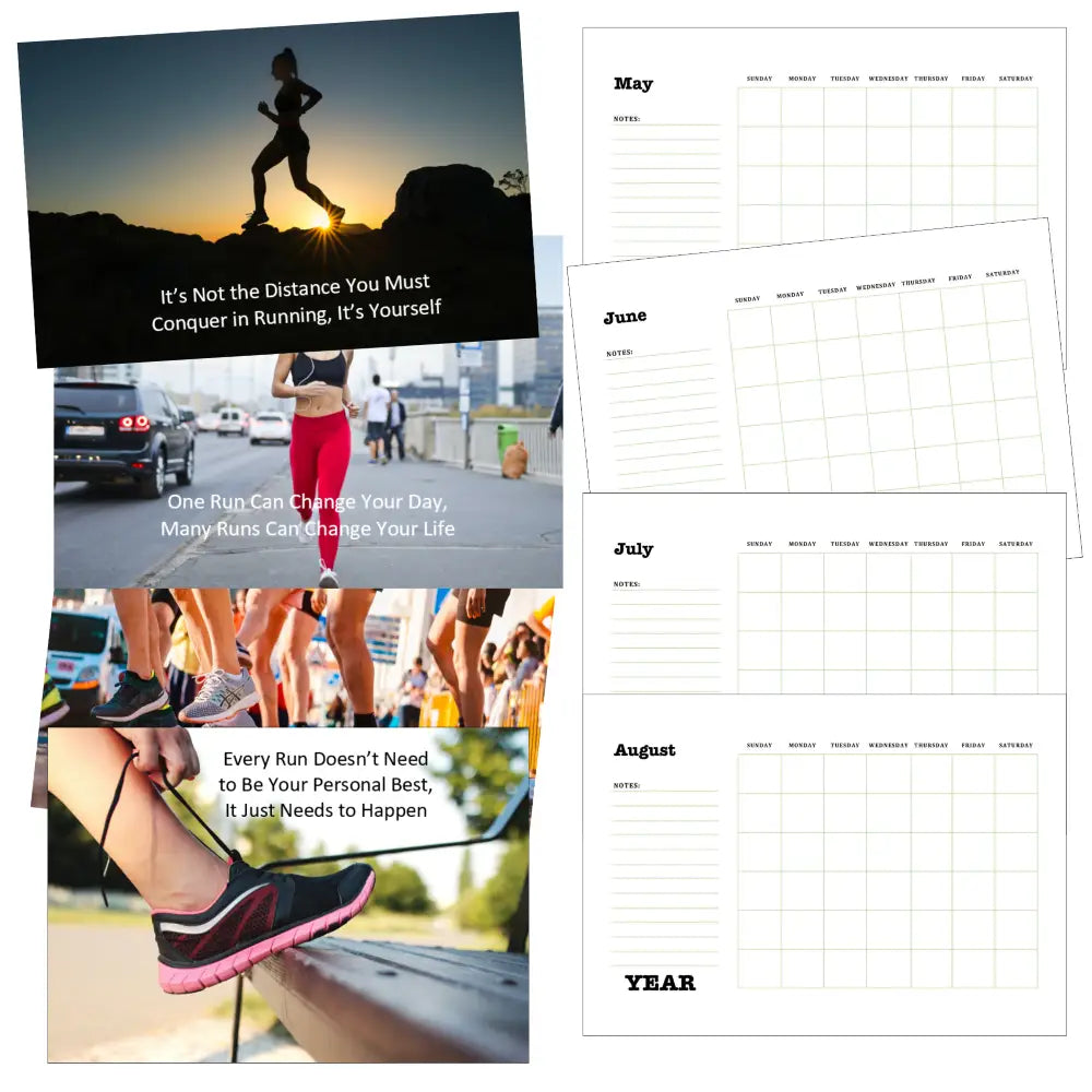 running printable plr calendar