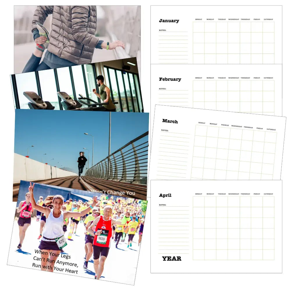 running printable plr calendar