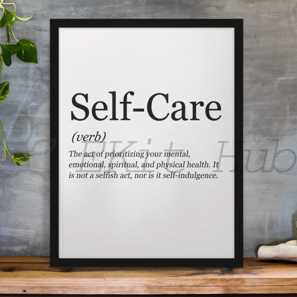 Self-Care Plr Poster Graphic - For Print-On-Demand Wall Art And More Printable Graphics
