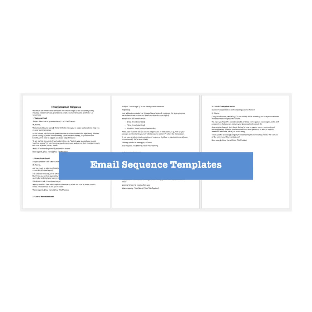 Sell Online Courses Guide + Templates Business