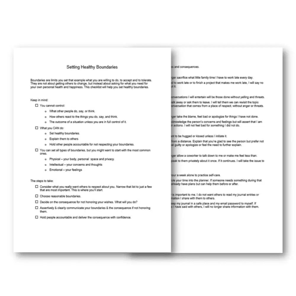 Setting Your Healthy Boundaries ckl PLR