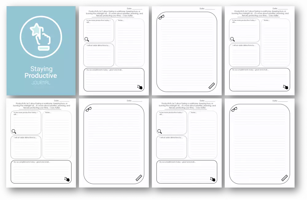 staying productive and organized plr journal