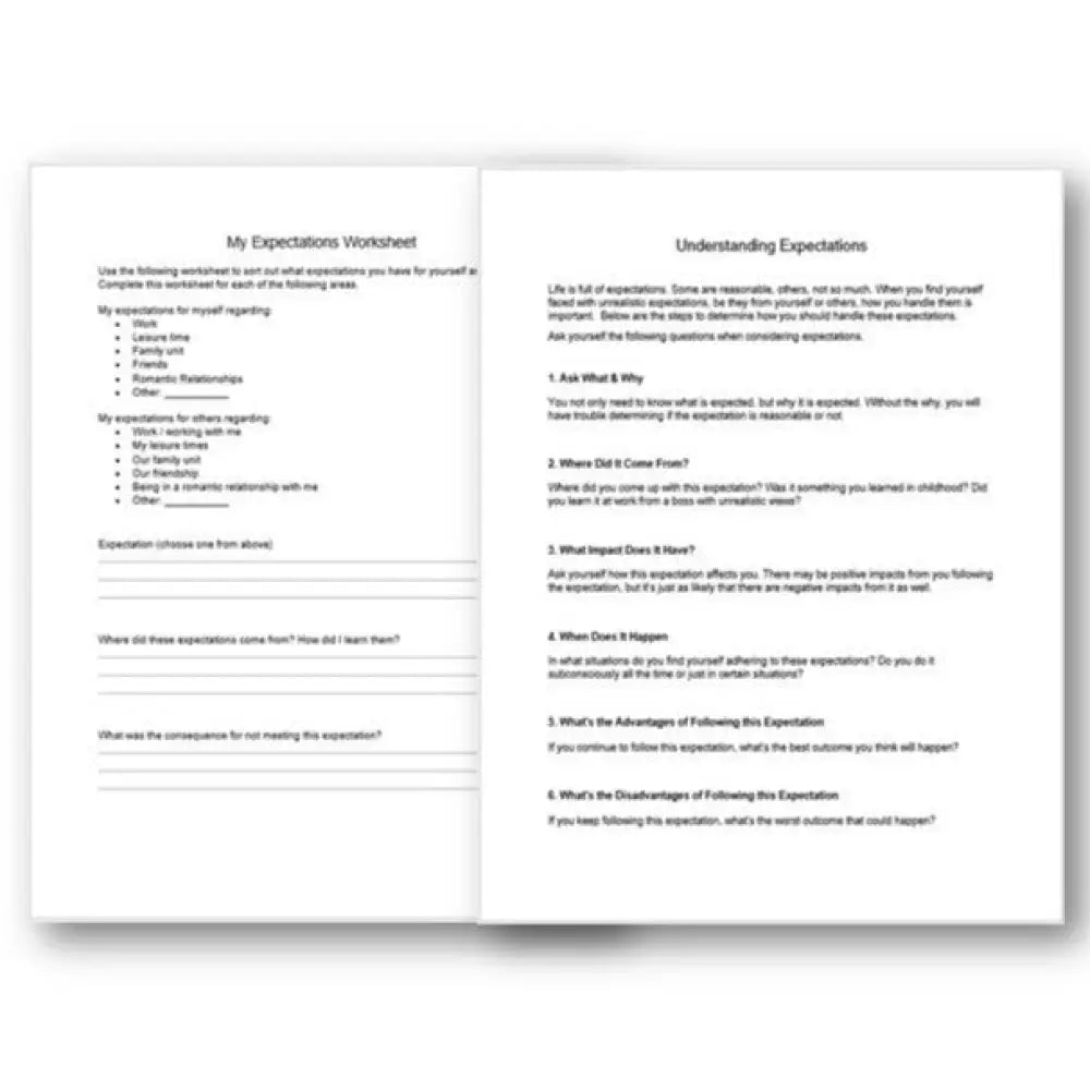 Steps To Determine How Handle Expectations Checklist And Worksheet Printable Worksheets Checklists