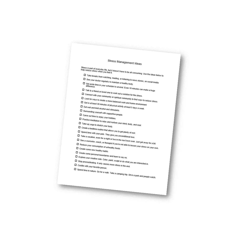 Stress & Emotions PLR Printable